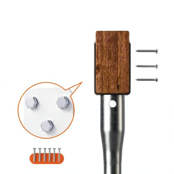 VEVOR No Dig Ground Anchor, 1 Pack 3.94 x 2.76 x 27.56 in DIY Screw in Post Stake, Includes 6 Lag Bolts & a Rebar, U-Shape Heavy Duty Steel Post Holder, Great for Mailbox Posts and Fence Posts-1