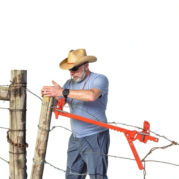 Heavy Duty Carbon Steel Fence Stretcher Tool, All Purpose Wire Tensioner for Barbed & Smooth Wire Fence, Fence Fixer and Splicer for Agricultural, Ranch & Residential Fences-5