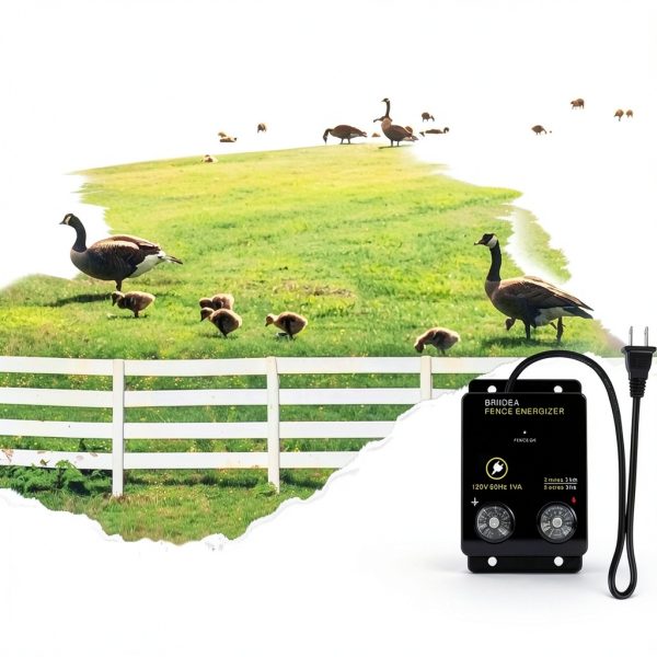 Briidea 2-Mile Electric Fence Energizer for Preventing Wild Animals Intruding 8 Acres Output Voltage 5000 V 0.1Joule-1