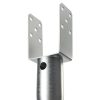 VEVOR No Dig Ground Anchor, 1 Pack 3.94 x 2.76 x 27.56 in DIY Screw in Post Stake, Includes 6 Lag Bolts & a Rebar, U-Shape Heavy Duty Steel Post Holder, Great for Mailbox Posts and Fence Posts-8