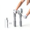 VEVOR No Dig Ground Anchor, 1 Pack 3.94 x 2.76 x 27.56 in DIY Screw in Post Stake, Includes 6 Lag Bolts & a Rebar, U-Shape Heavy Duty Steel Post Holder, Great for Mailbox Posts and Fence Posts-5