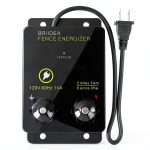 Briidea 2-Mile Electric Fence Energizer for Preventing Wild Animals Intruding 8 Acres Output Voltage 5000 V 0.1Joule-0