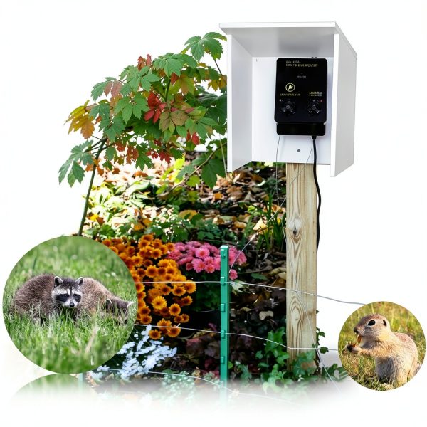 Briidea 2-Mile Electric Fence Energizer for Preventing Wild Animals Intruding 8 Acres Output Voltage 5000 V 0.1Joule-5